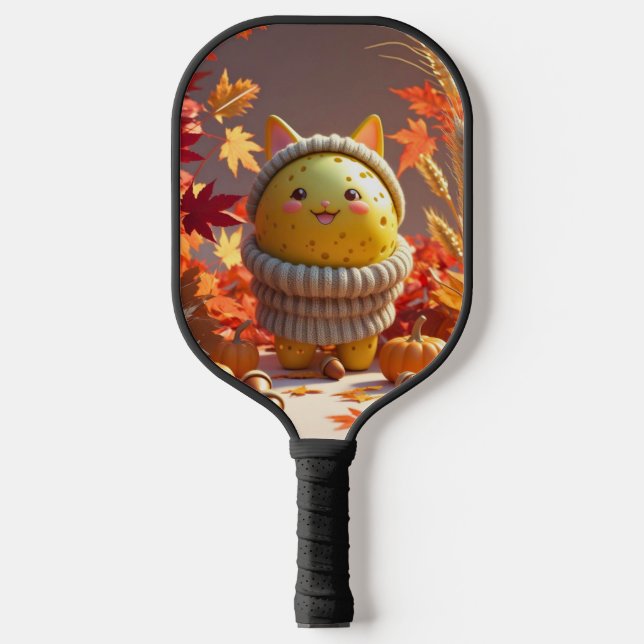 Herbst Ernte Pickleball - Gemütliches Gericht Vibe Pickleball Schläger (Vorderseite)