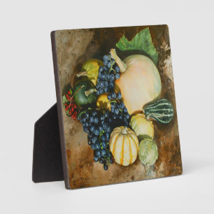 Herbst Ernte Stillleben mit Pumpkins, Gourmet Fotoplatte