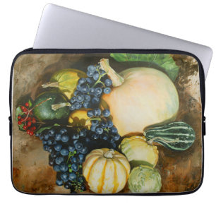 Herbst Ernte Stillleben mit Pumpkins, Gourmet Laptopschutzhülle