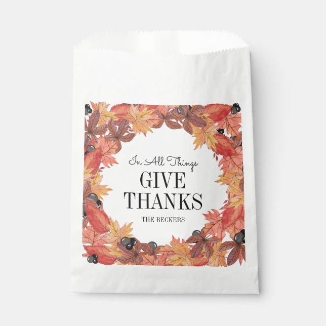 Herbst Erntedank bevorzugt Taschen Geschenktütchen (Vorderseite)