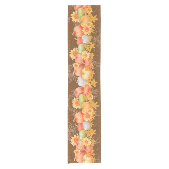 Herbst Erntedank Brawn Table Runner Kurzer Tischläufer (Vorderseite)