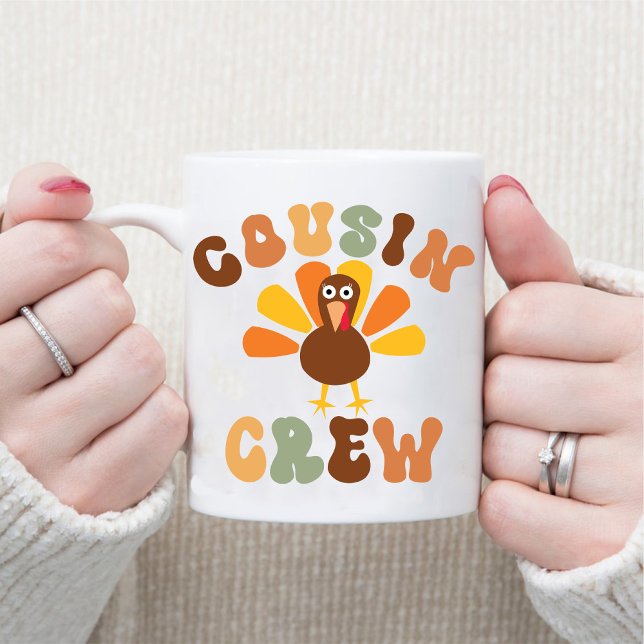 Herbst Erntedank Cousin Crew Herbst Türkei Kaffee Tasse (Autumn Thanksgiving Cousin Crew Fall Turkey Coffee Mug)