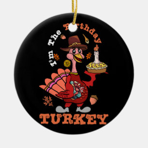 Herbst Erntedank ich bin der Geburtstag Türkei Mat Keramik Ornament
