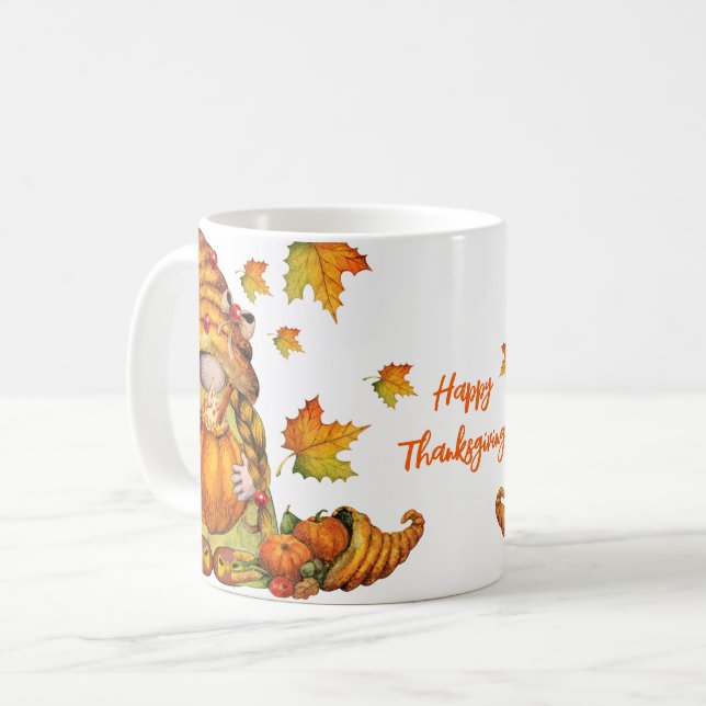Herbst-Erntedank Kaffeetasse (Vorderseite Links)