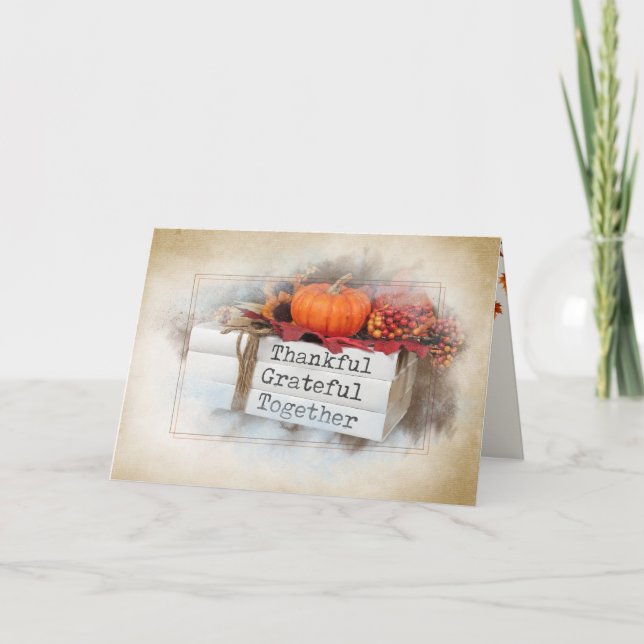 Herbst-Erntedank Karte (Vorderseite)