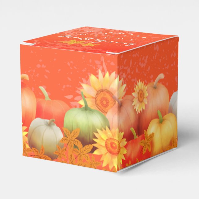 Herbst Erntedank Orange Geschenkschachtel (Vorderseite)