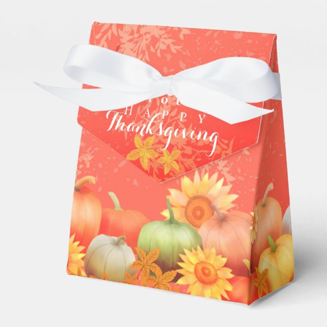 Herbst Erntedank Orange Geschenkschachtel (Vorderseite)