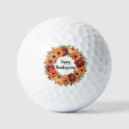Herbst Erntedank Pumpkin und Blume Golfball