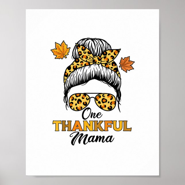 Herbst Erntedank Shirts, eine dankbare Mama Poster (Vorne)