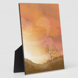 Herbst Erntedank Szene dekorative Plaque Fotoplatte