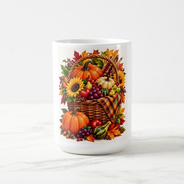 Herbst-Erntekorb Kaffeetasse (Mittel)