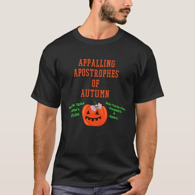Herbst erschreckende Apostropheten niedlicher Oran T-Shirt (Vorderseite)