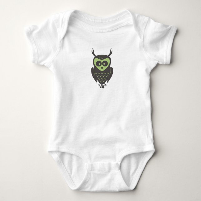 Herbst-Eule Baby Strampler (Vorderseite)