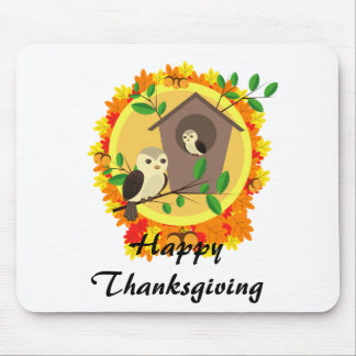 Herbst-Eulen Mousepad