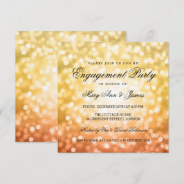 Herbst-Fall Bokeh beleuchtet Verlobungs-Party Einladung