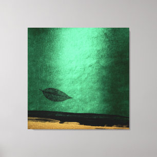 Herbst-Fall-Eindrucks-Goldschwarz-Malerei Leinwanddruck