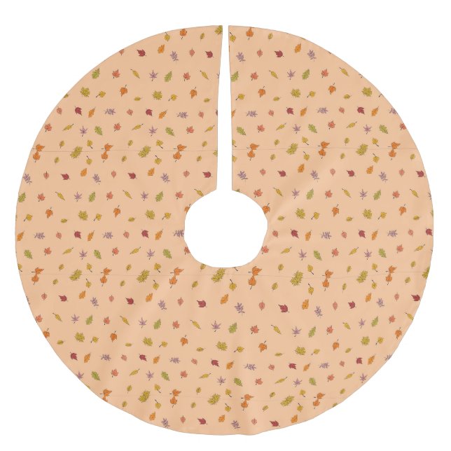 Herbst Fall  Polyester Weihnachtsbaumdecke (Vorderseite)