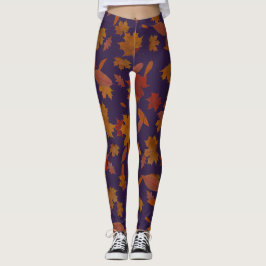Herbst-fallendes Blätter auf kundenspezifischem Leggings