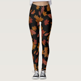 Herbst-fallendes Blätter auf kundenspezifischem Leggings