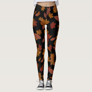 Herbst-fallendes Blätter auf kundenspezifischem Leggings