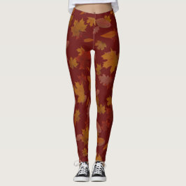 Herbst-fallendes Blätter auf kundenspezifischem Leggings