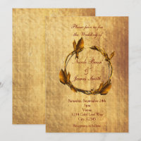 Herbst Falsches Goldblatt & Stock Reif Hochzeit