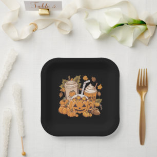 Herbst Familie Halloween Erntedankfest Niedlich He Pappteller