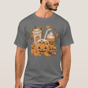 Herbst Familie Halloween Erntedankfest Niedlich He T-Shirt