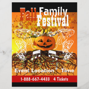 Herbst Familienfest Halloween Herbst Veranstaltung Flyer