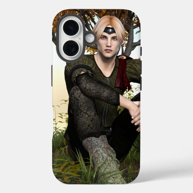 Herbst-Fantasie-Prinz-Wald-Porträt Case-Mate iPhone Hülle (Rückseite)