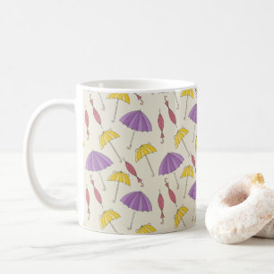 Herbst   Farbenfrohe Regenschirme Kaffeetasse
