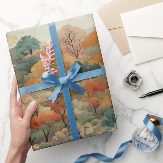 Herbst Farbige Bäume Nr. 2 Geschenkpapier (Schenken)