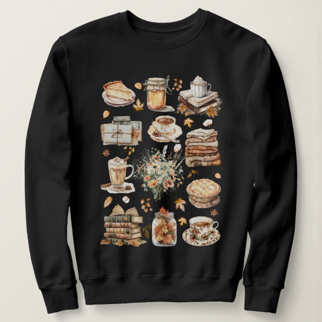 Herbst Favorit Essential Ästhetische Muster Sweatshirt (Design vorne)
