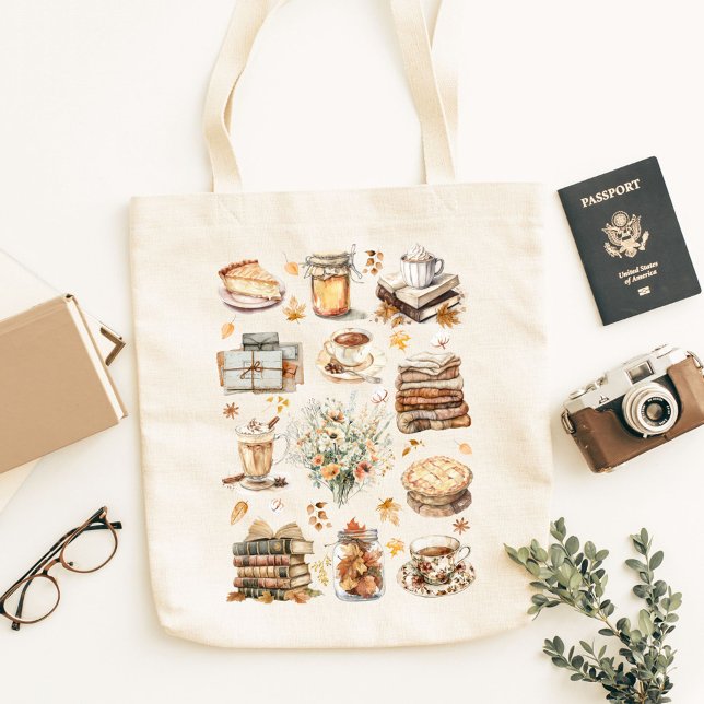 Herbst Favorit Essential Ästhetische Muster Tragetasche (In situ)