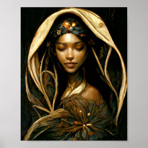 Herbst-Fee Fantasy Art Poster