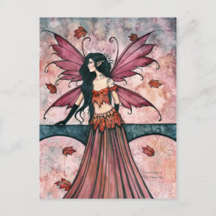 Herbst-Fee Postkarte von Molly Harrison
