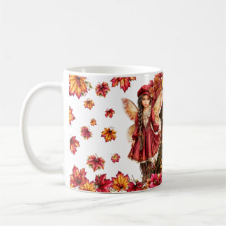 Herbst-Feencottage mit Waldfeen Kaffeetasse