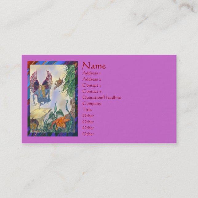 Herbst-Feengeschäftskarte Visitenkarte (Vorderseite)