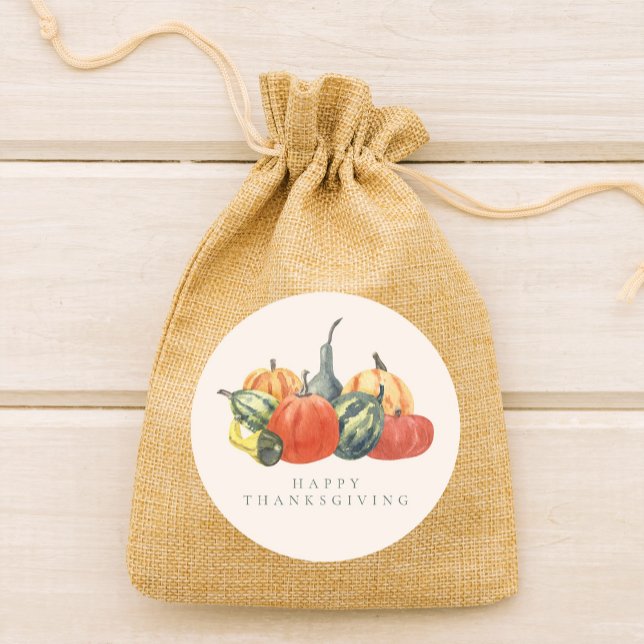 Herbst Fete Herbst Party Bunte Pumpkins Runder Aufkleber (Von Creator hochgeladen)