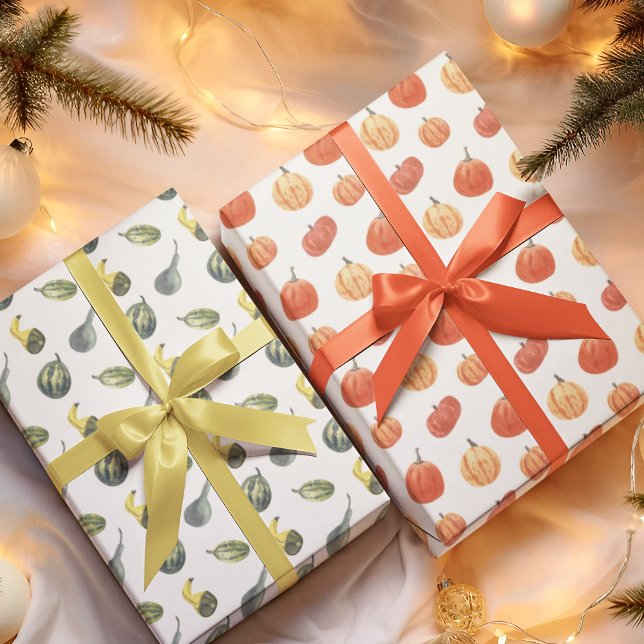 Herbst Fete Herbst Party Bunte Pumpkins Umhüllung Geschenkpapier Set (Von Creator hochgeladen)