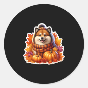 Herbst Finnischer Lapphund-Hundebesitzer Dankfest Runder Aufkleber