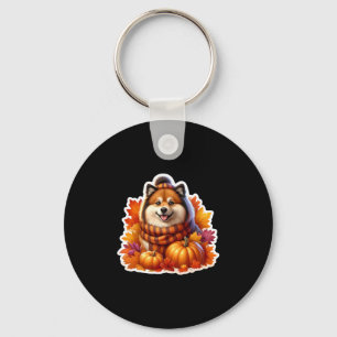 Herbst Finnischer Lapphund-Hundebesitzer Dankfest Schlüsselanhänger