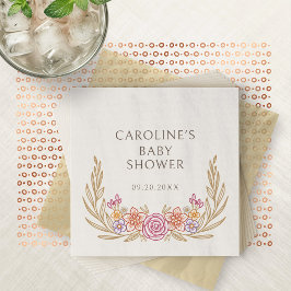 Herbst Floral Baby Dusche Serviette