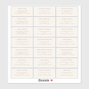 Herbst Floral Burgundy Wedding Guest Address Label