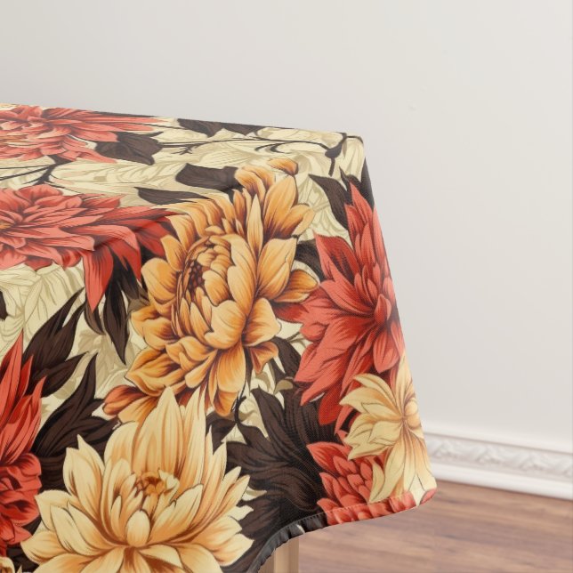 Herbst Floral Chrysanthemen Tischdecke (Beispiel)