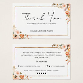 Herbst floral Vielen Dank für Ihren Auftrag Kleine