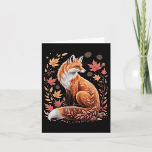 Herbst floraler Fox Fall Boho Tierart Lover the Karte