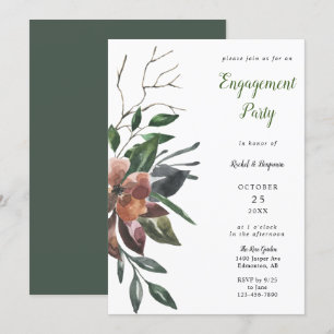 Herbst florales Engagement Party Herbst Weinrost Einladung