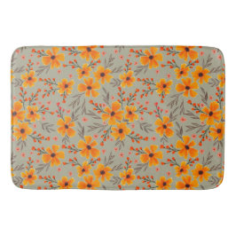 Herbst florales Muster Sage Green Badematte