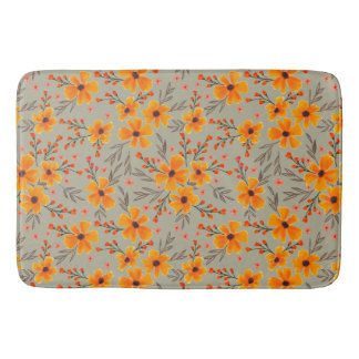 Herbst florales Muster Sage Green Badematte